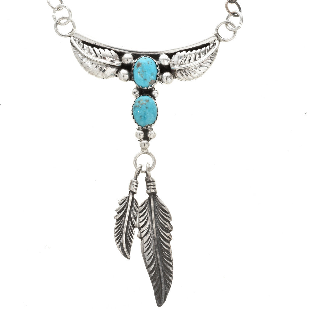 Turquoise feather necklace 0055-28024-NK_02__66127