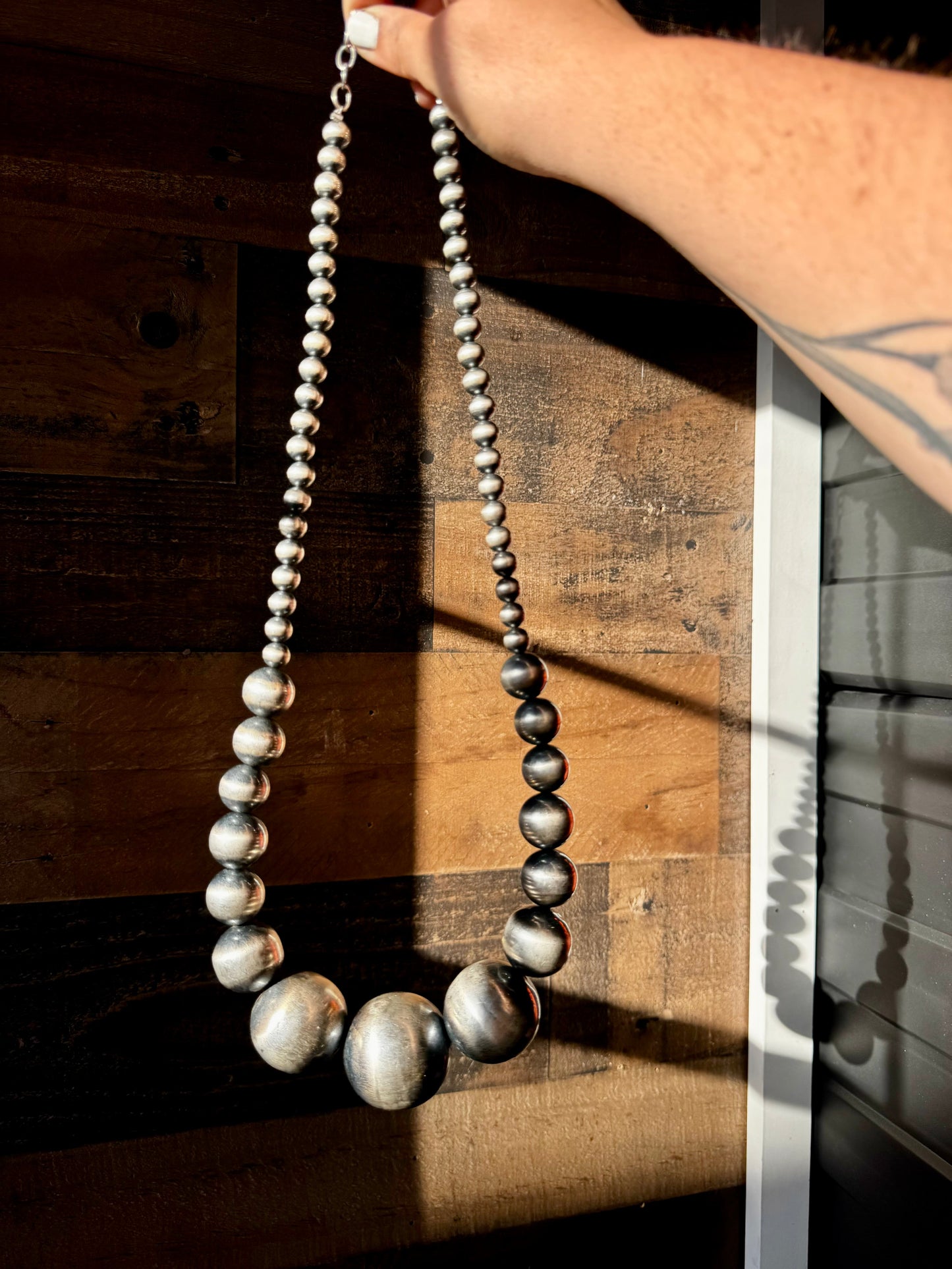 Sterling silver beaded necklace (00D3A09C-250A)
