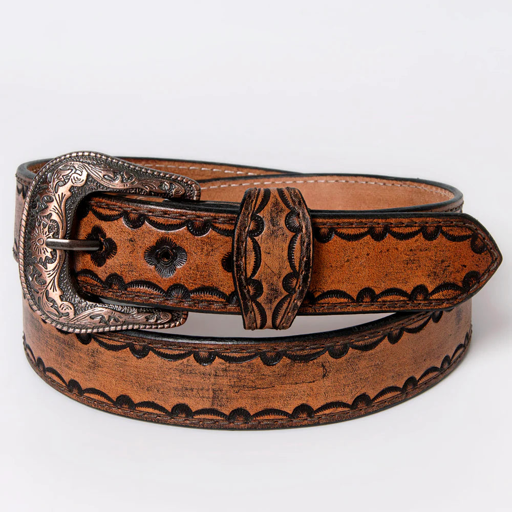 Western style leather belt, 133508