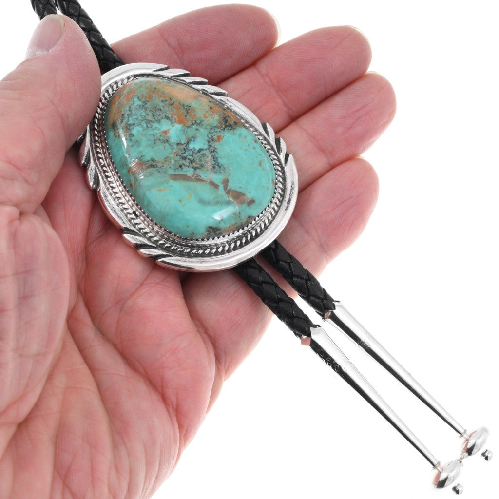 Genuine Turquoise Navajo Bolo Tie