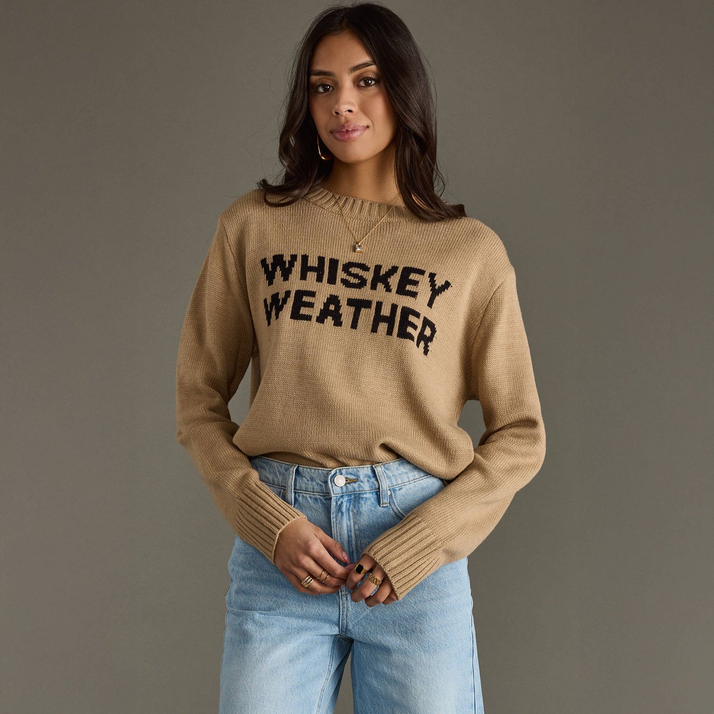 Tan Whiskey Weather Sweater