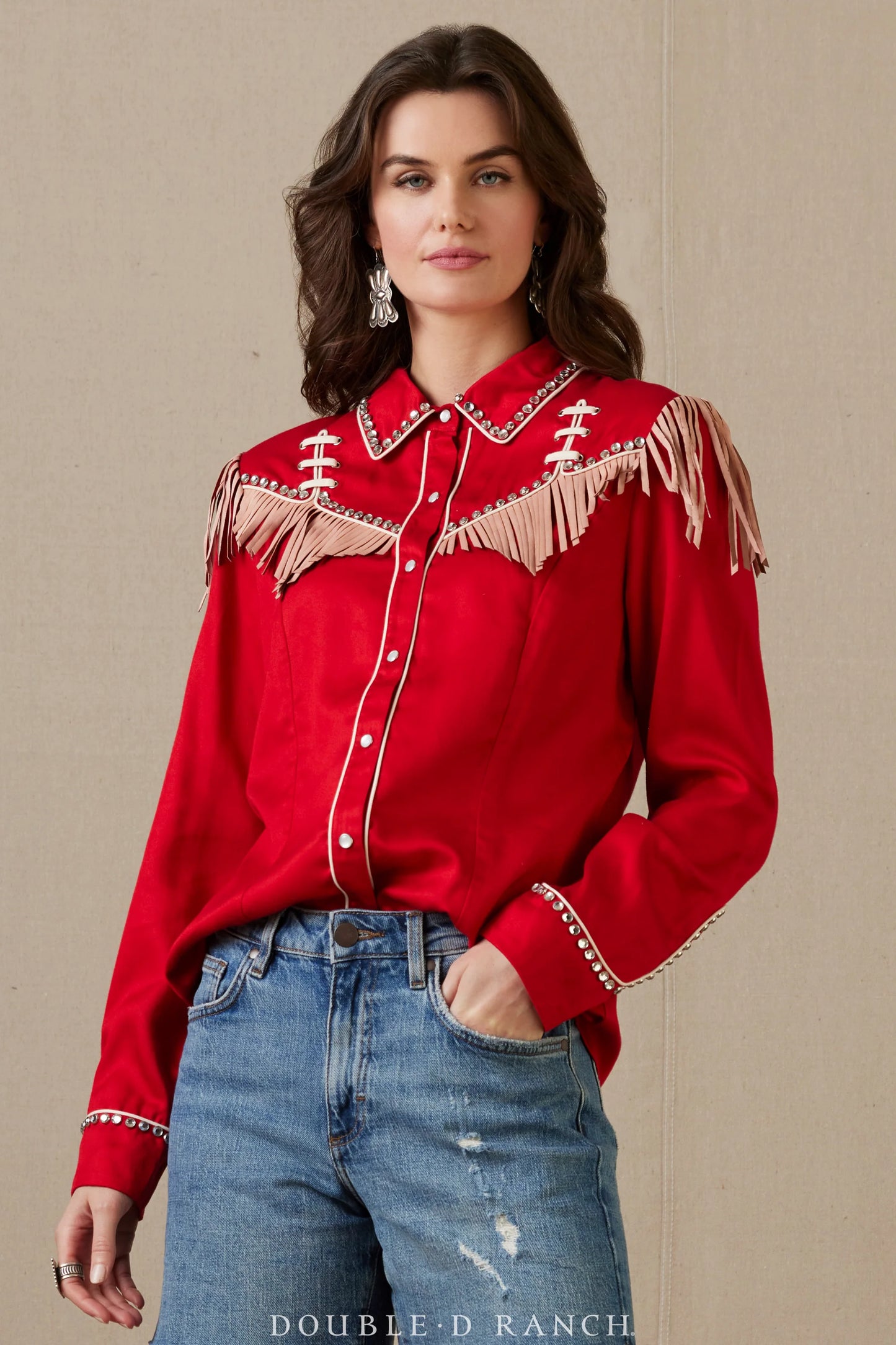 Red Rhinestone Rodeo Top