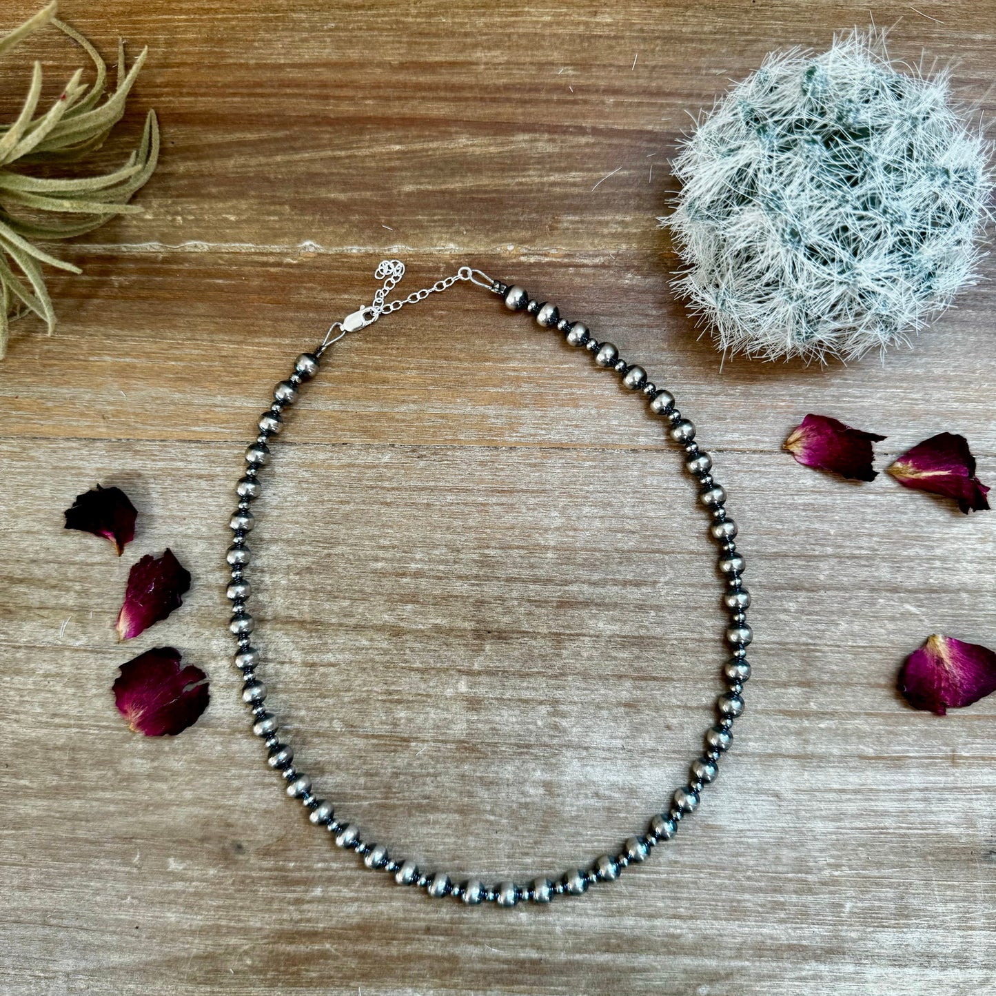 Silver beaded necklace 31CFCDC8-DE0C-4B69-858A-DCD612E2A6F1