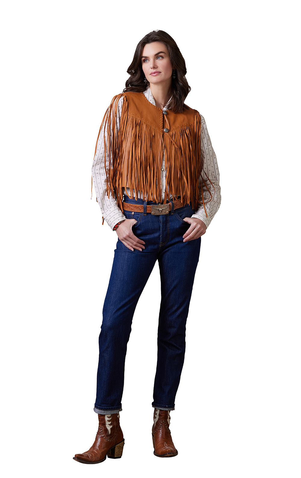 Sonora Vest 1816 - Women's Leather Fringe Vest