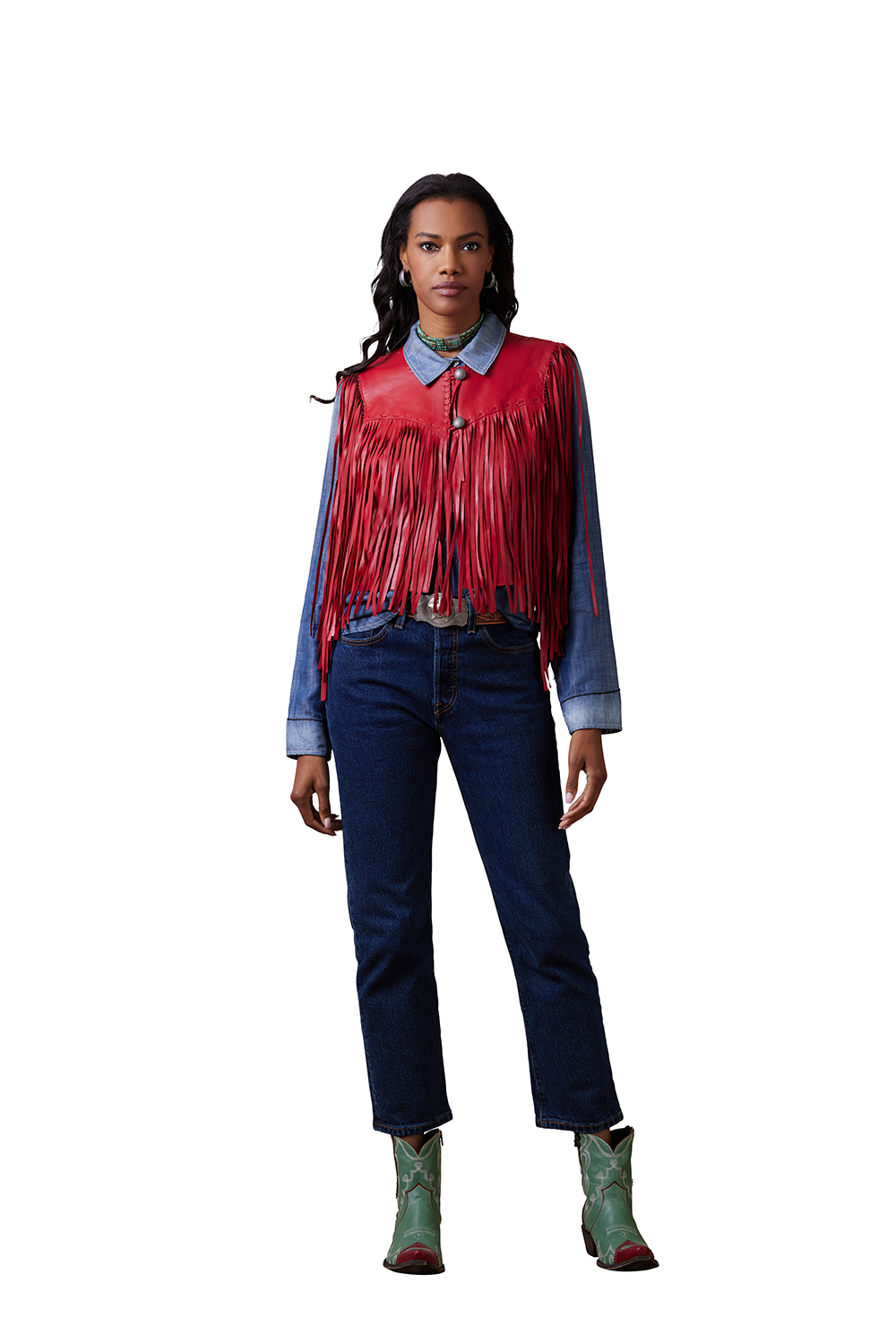 Sonora Vest in Red Fringe - Model 2804
