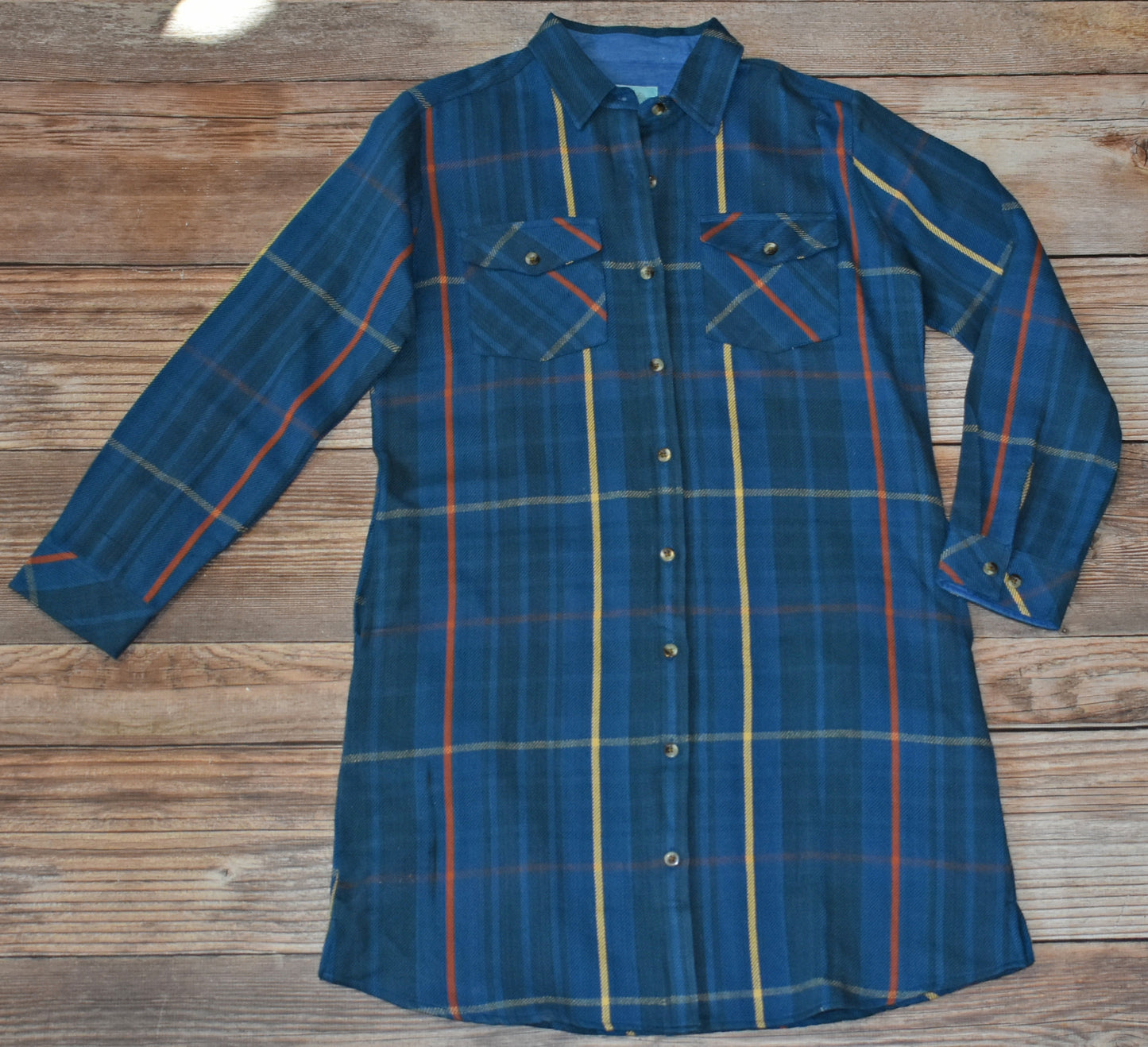 Alya Tunic 01-1 Blue Plaid Dress