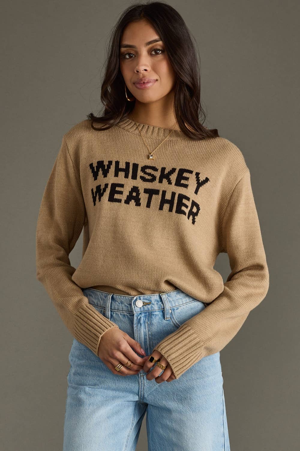Tan Whiskey Weather Sweater