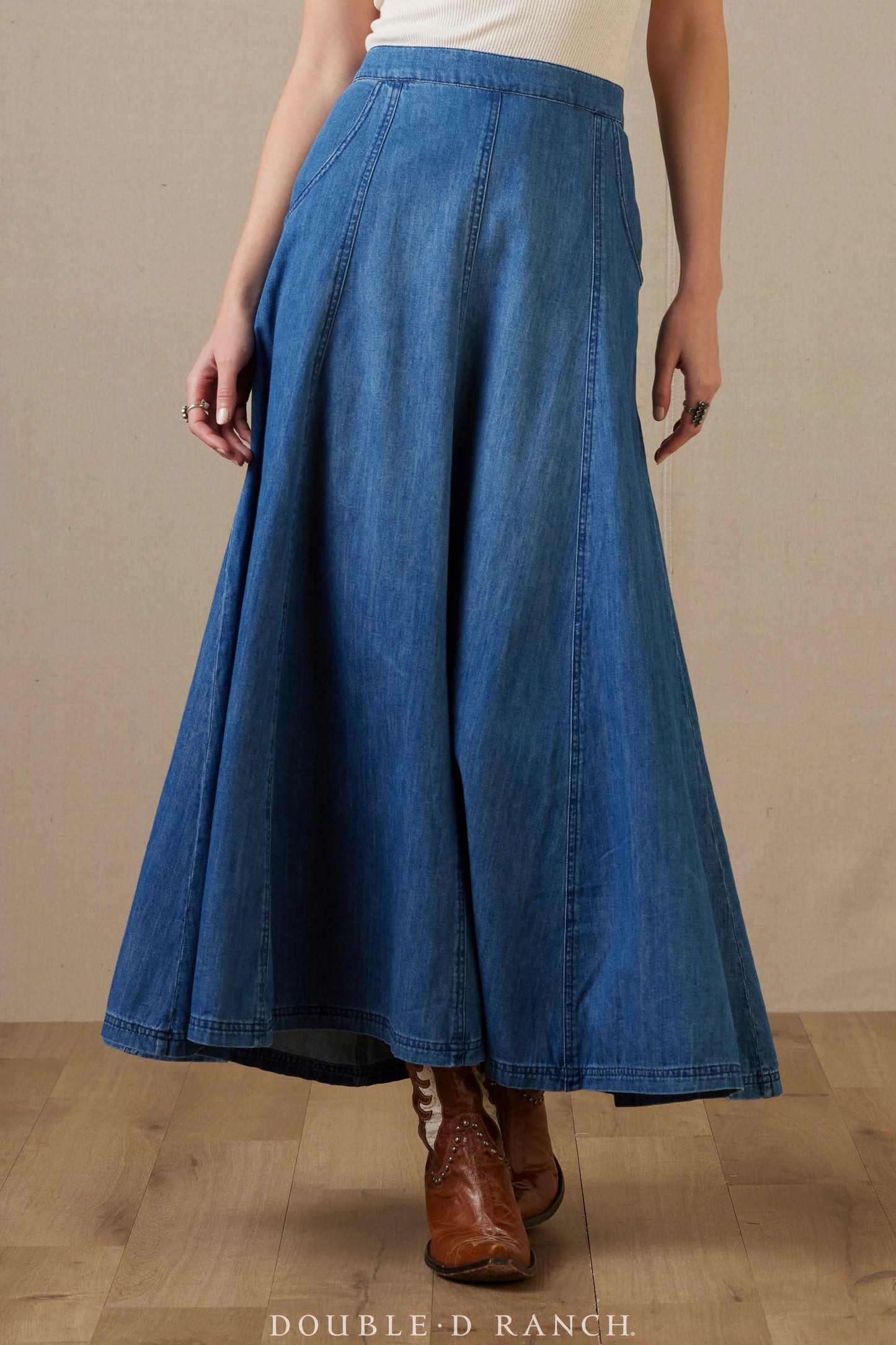 Indigo Trail denim skirt