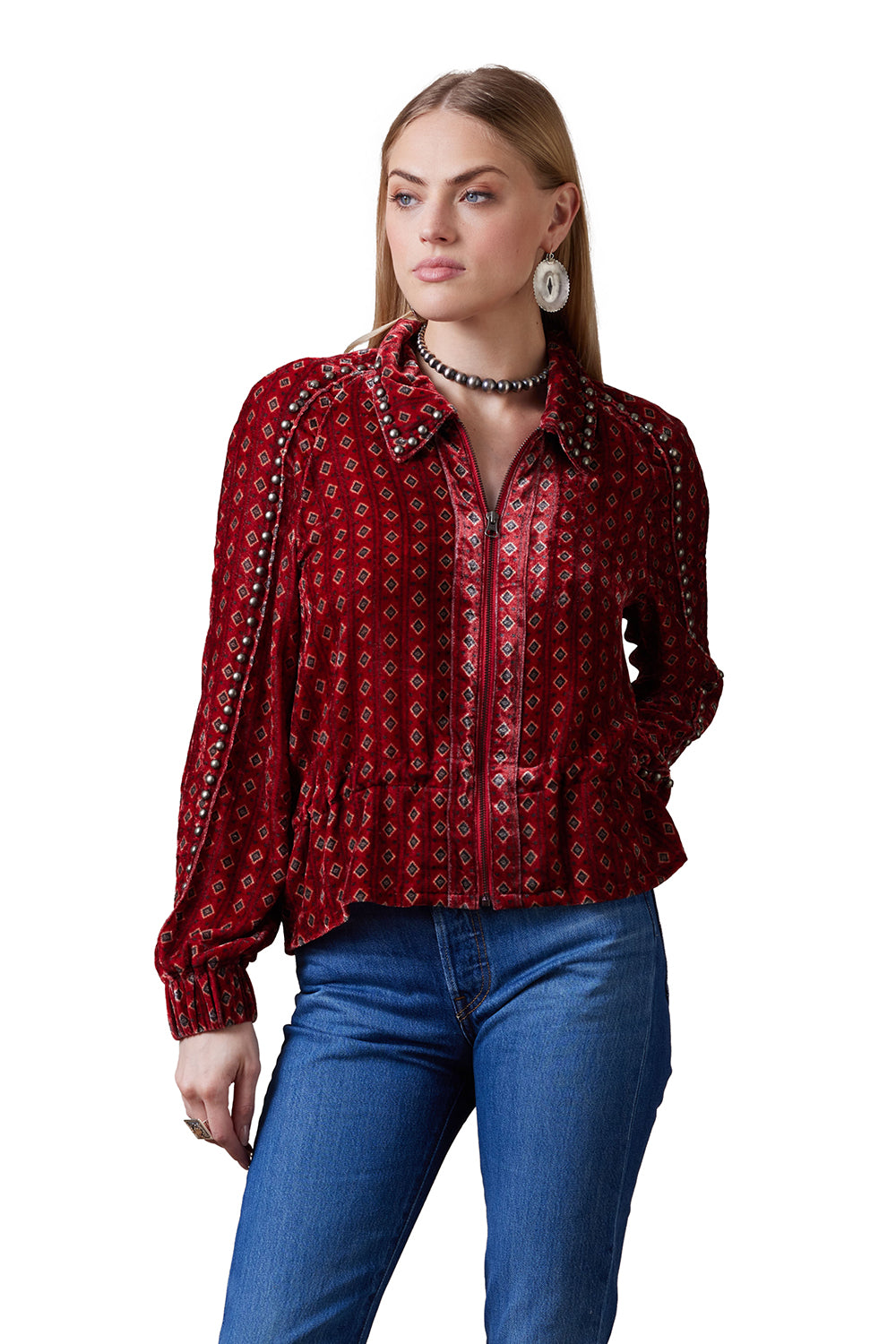 Woman wearing 58 Pueblo Perdido Jacket