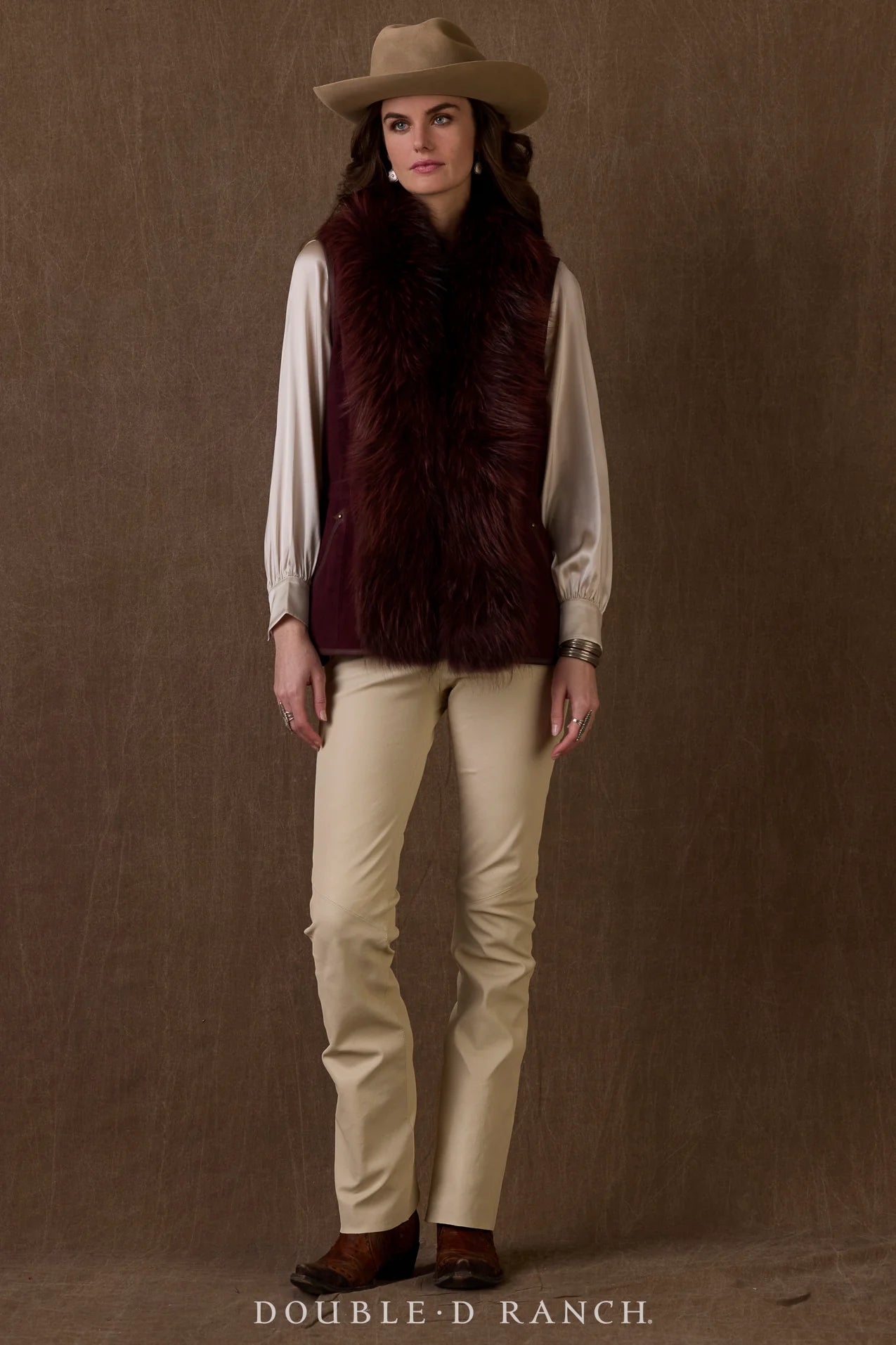 Hondo Vest in Oxblood by Double D Ranch