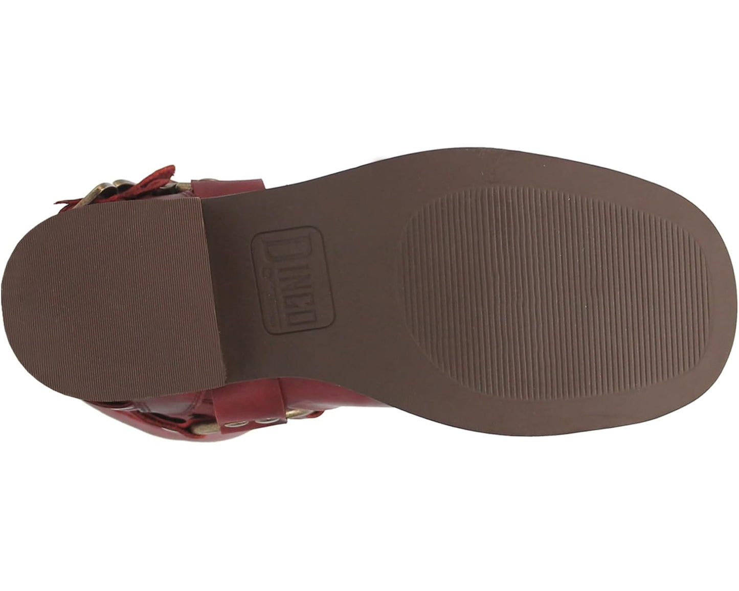 Red leather boot sole
