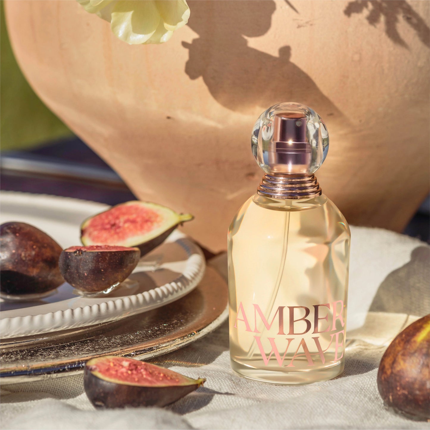 Amber Waves perfume bottle with figs - Shopify product image