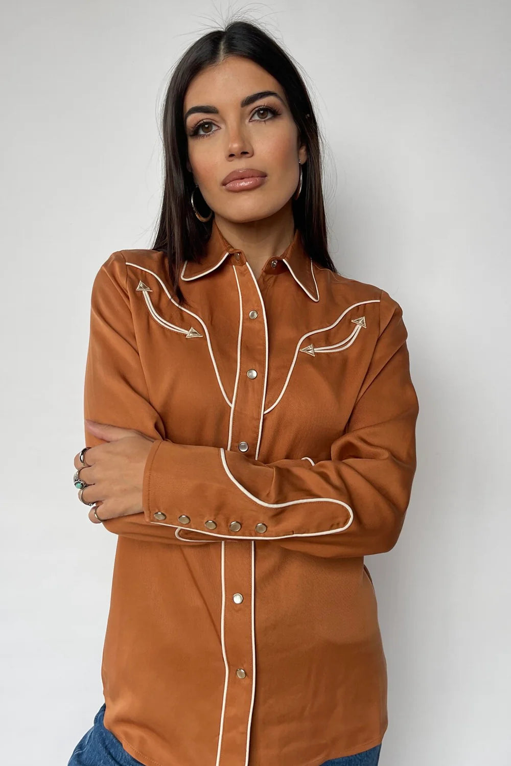 H Bar C San Fernando Women's Shirt Burnt Orange