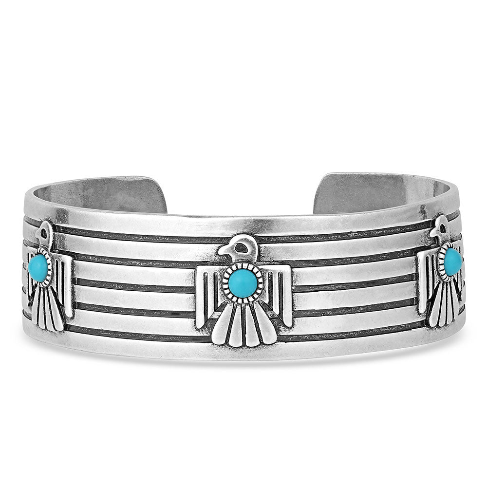 BC4905 Thunderbird Cuff Bracelet with Turquoise