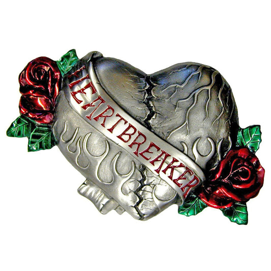 Heartbreaker belt buckle with roses