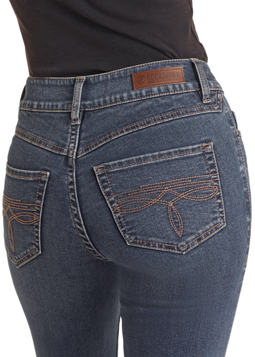 Women's BW4HD06384 Jeans, close-up of back pockets