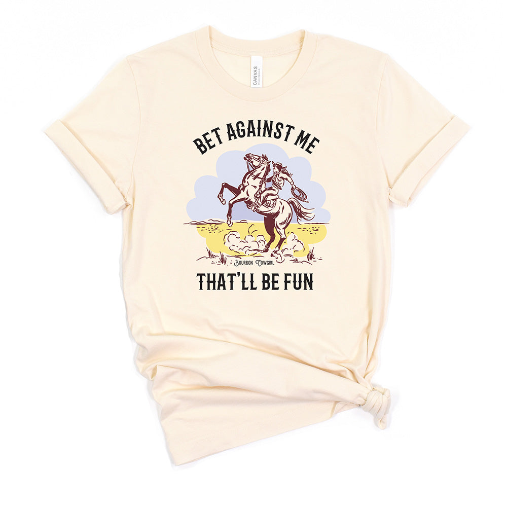 Bet Against Me Teenomodel shirt with cowboy graphic.