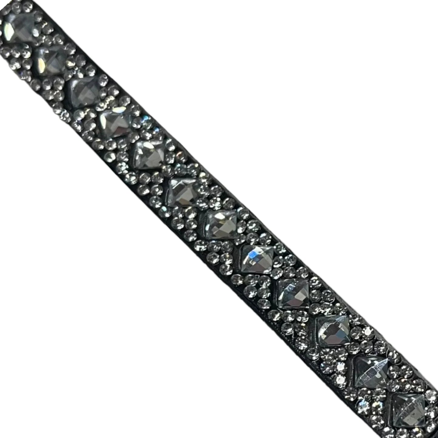 Bling silver rhinestone trim detail