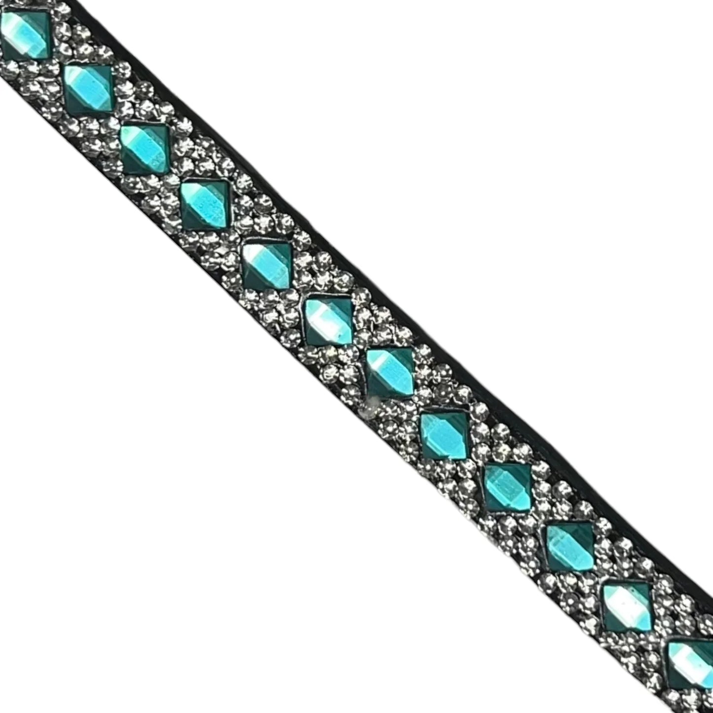 Bling color turquoise rhinestone trim