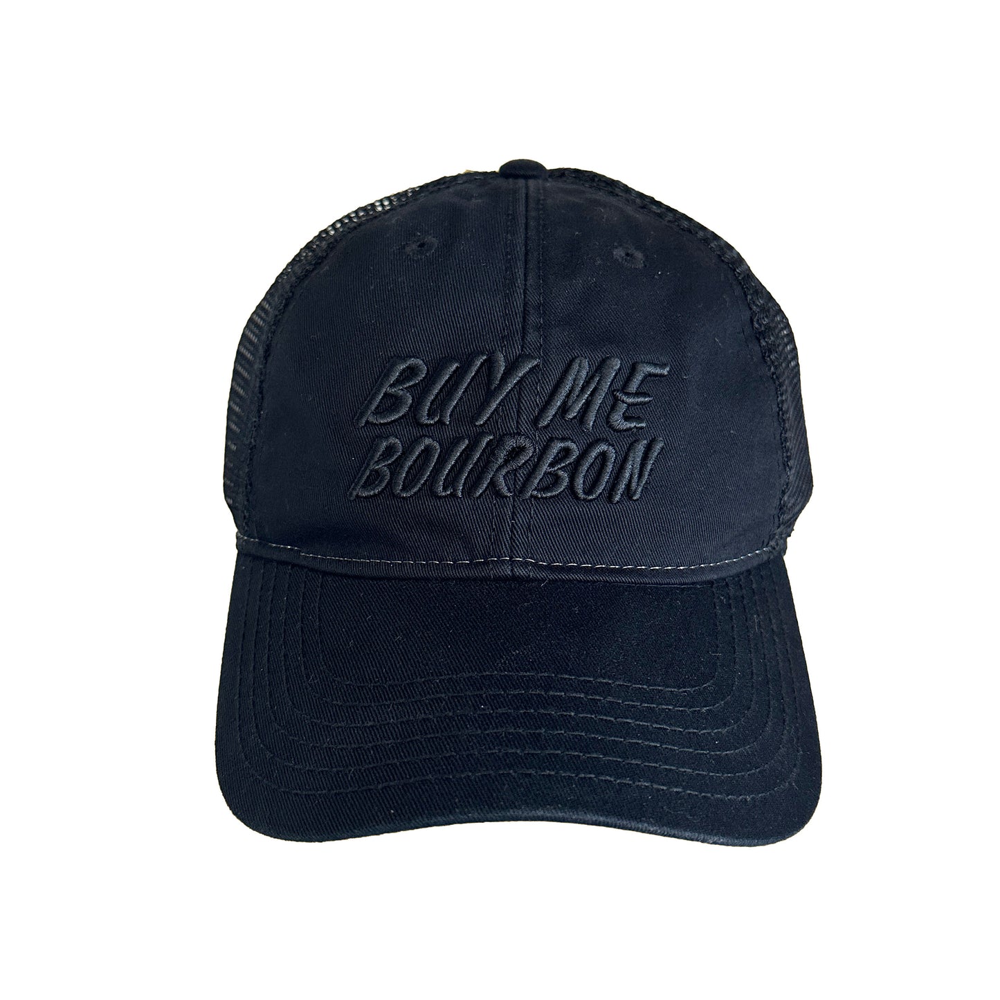Buy Me Bourbon Embroidered Twill Trucker Hat