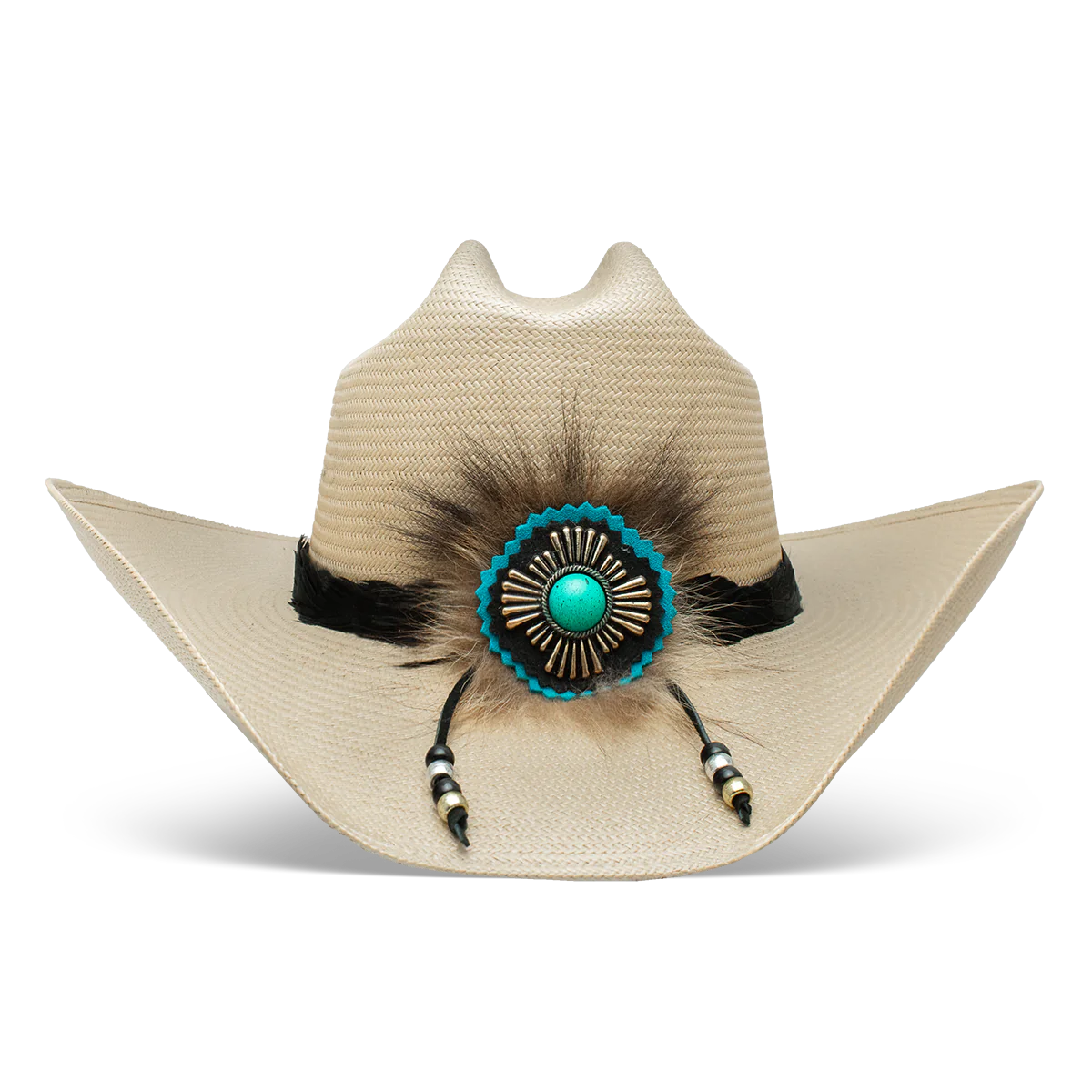 Cowboy hat with turquoise and feather detail (CSCNWF-304261_ALT02)