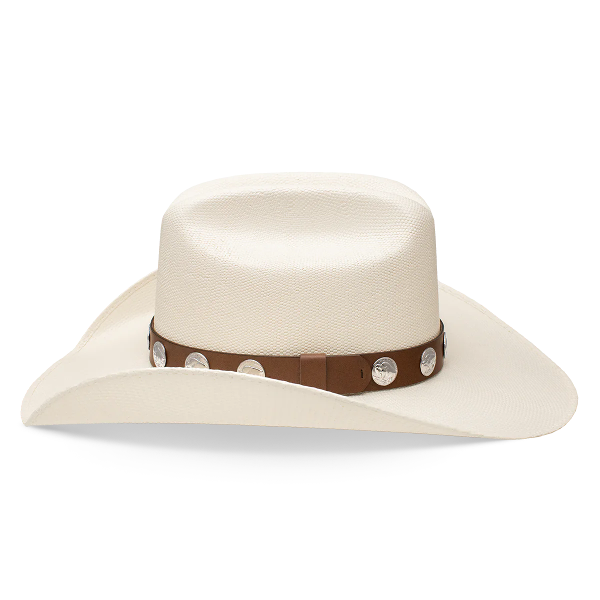 CSHTHO-304081 Cowboy Hat - White with Brown Band