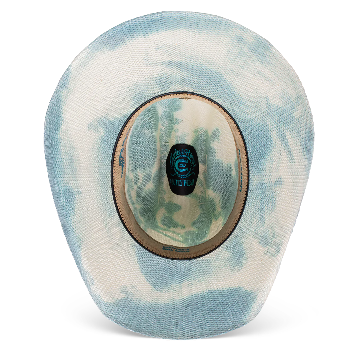 Cowboy hat CSHTHO-3040DM_ALT04 with blue and white tie-dye pattern