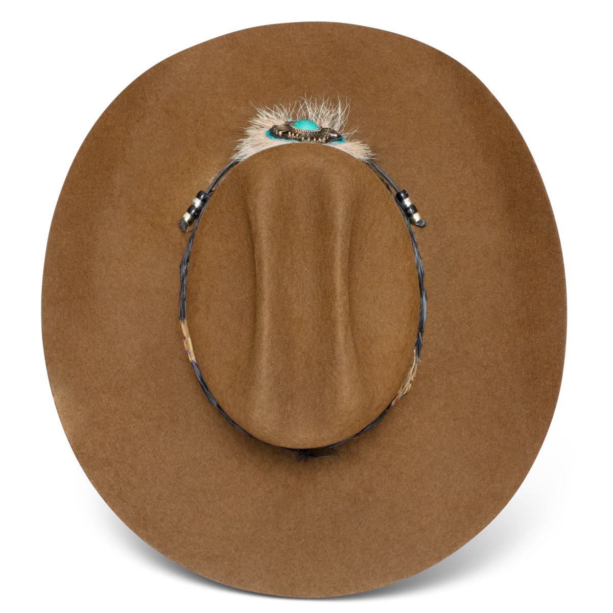 Cowboy hat with turquoise and feathers, CWCNWF-724201_ALT3_1