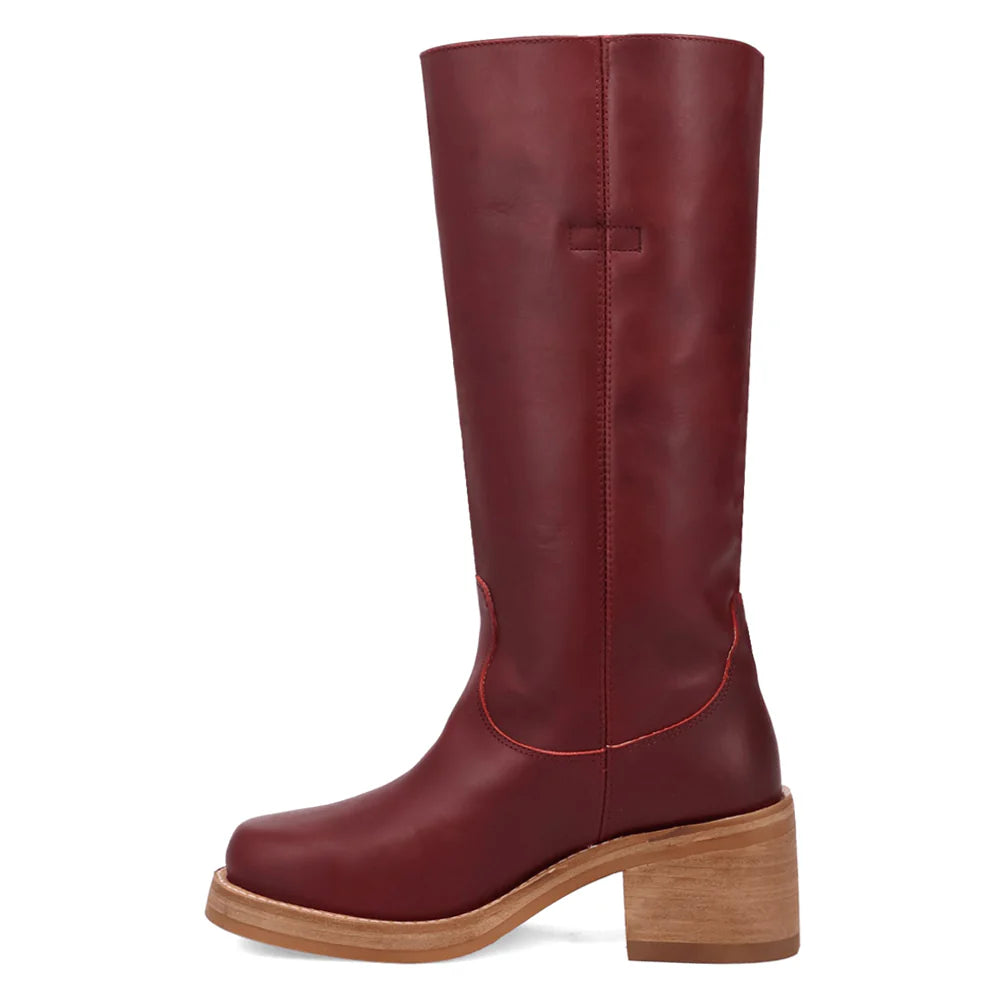 Red leather tall boot DI2287-608