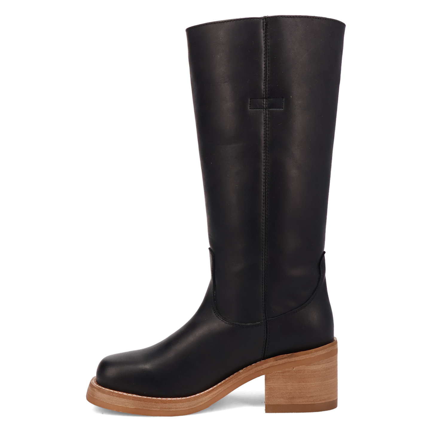 Black leather knee-high boot DI2287-BK_3