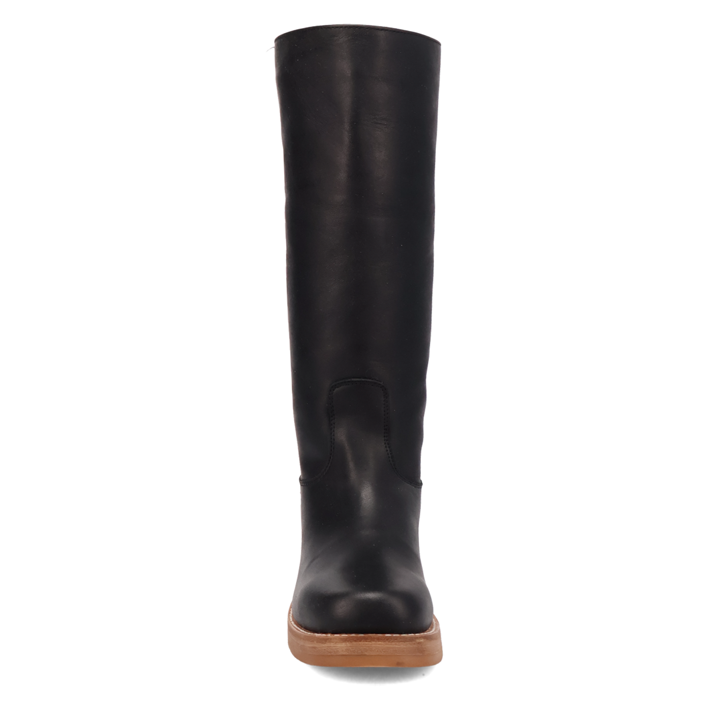 DI2287-BK_5 Black Leather Knee-High Boot