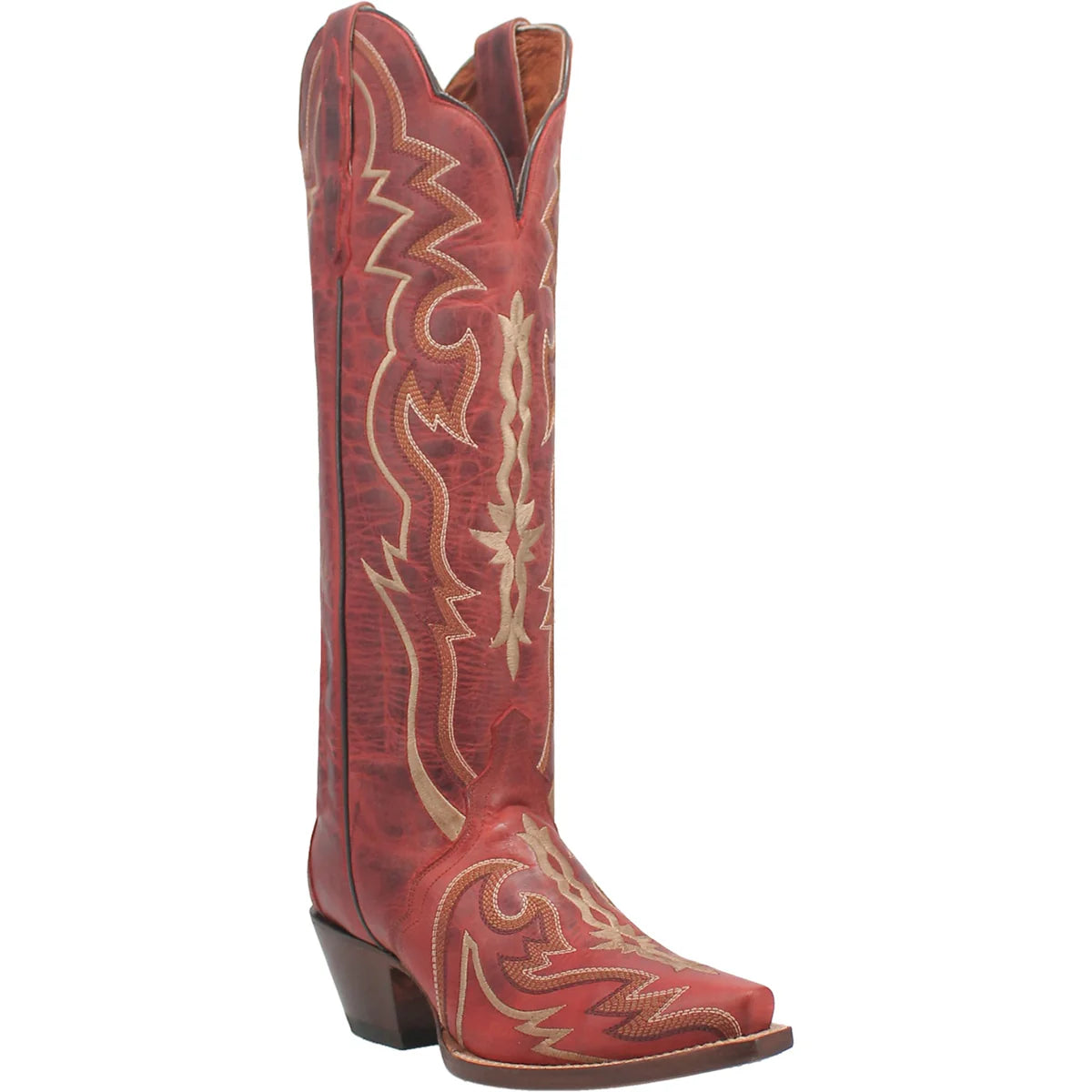Red DP4274-1 leather cowboy boot