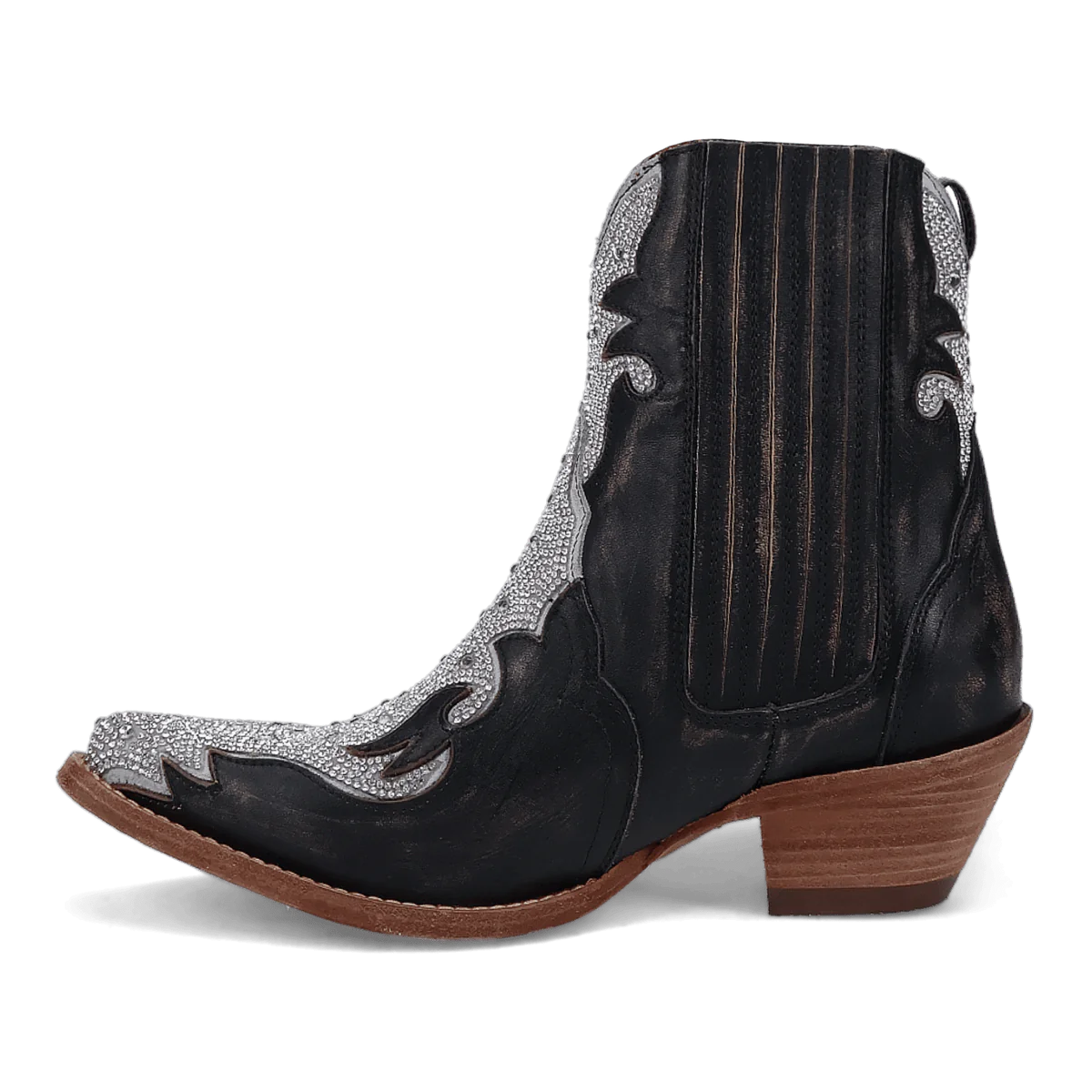 DP5125_3 Black Embellished Cowboy Boot