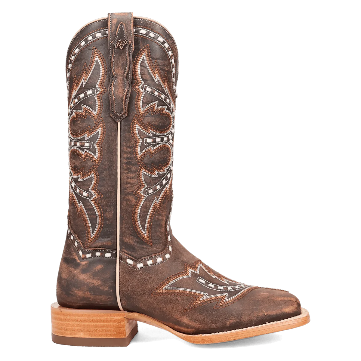 Brown leather cowboy boot DP5203_2