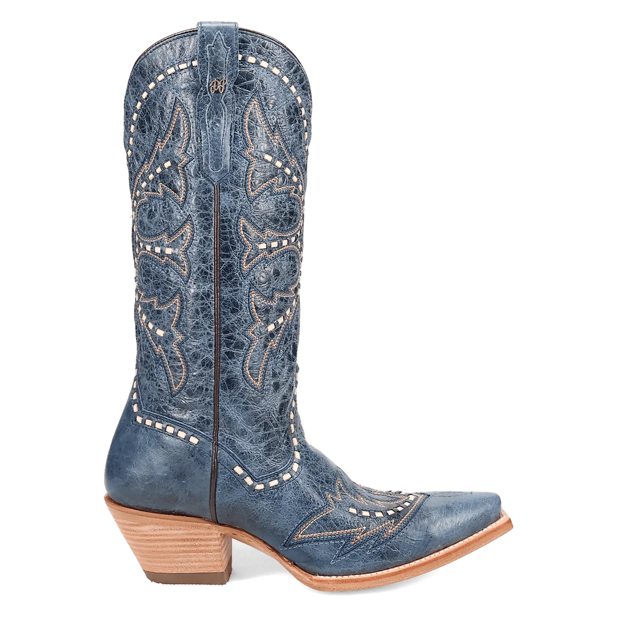 Blue leather cowboy boot DP7019_2