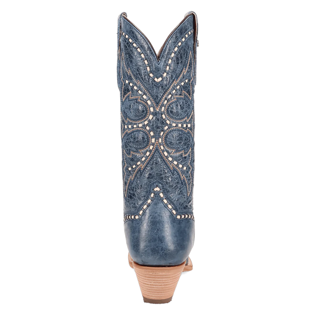Blue DP7019_4 cowboy boot with decorative stitching