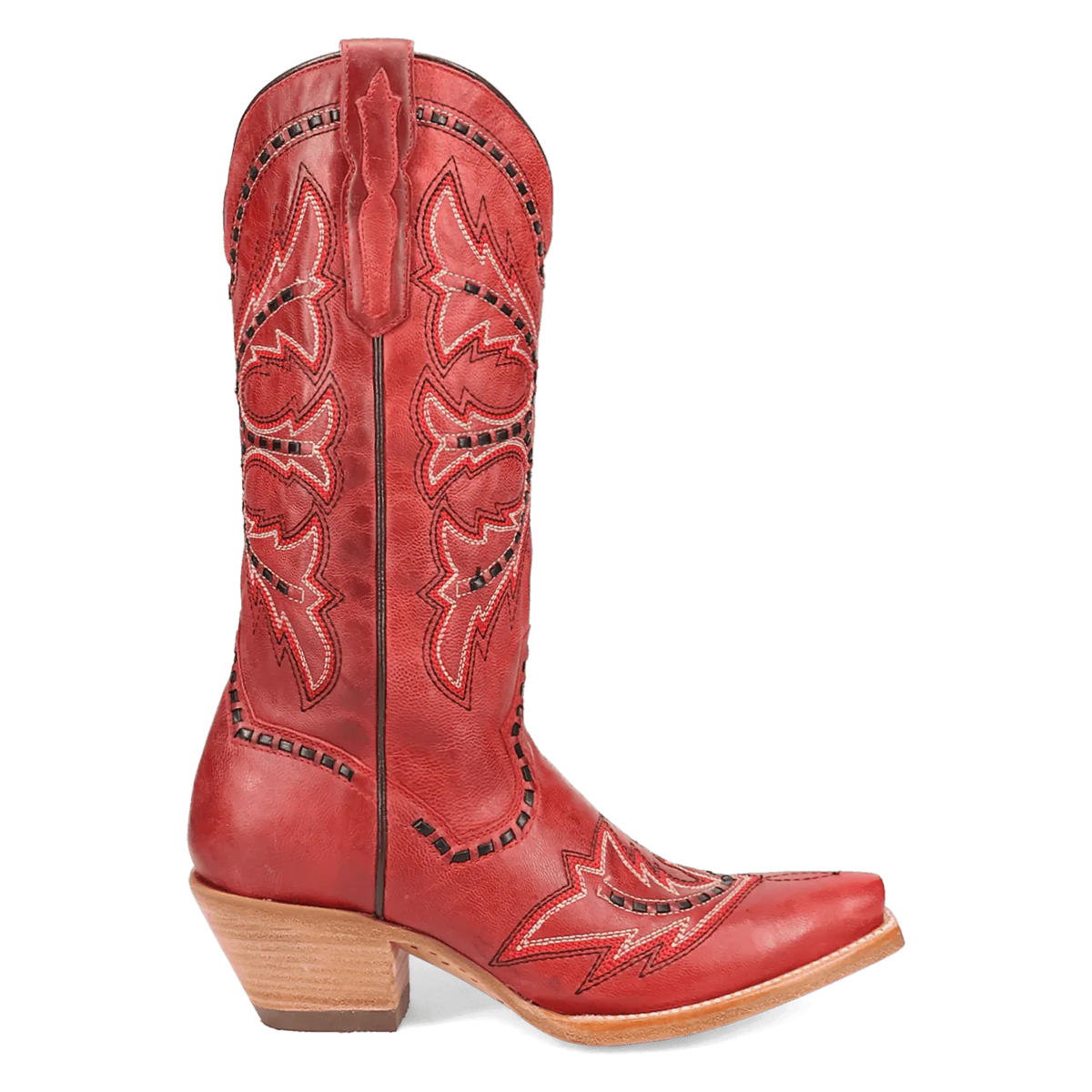 Red leather cowboy boot DP7021_2