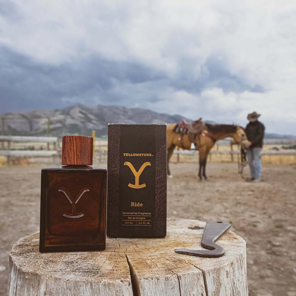 Yellowstone Ride cologne with cowboy & horse