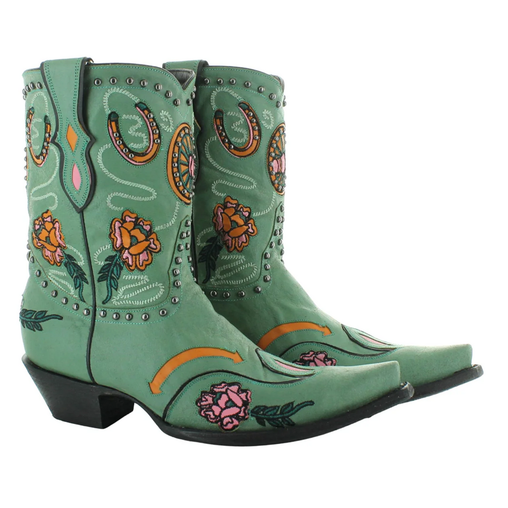 Old Gringo Wagon Wheels Turquoise Boots