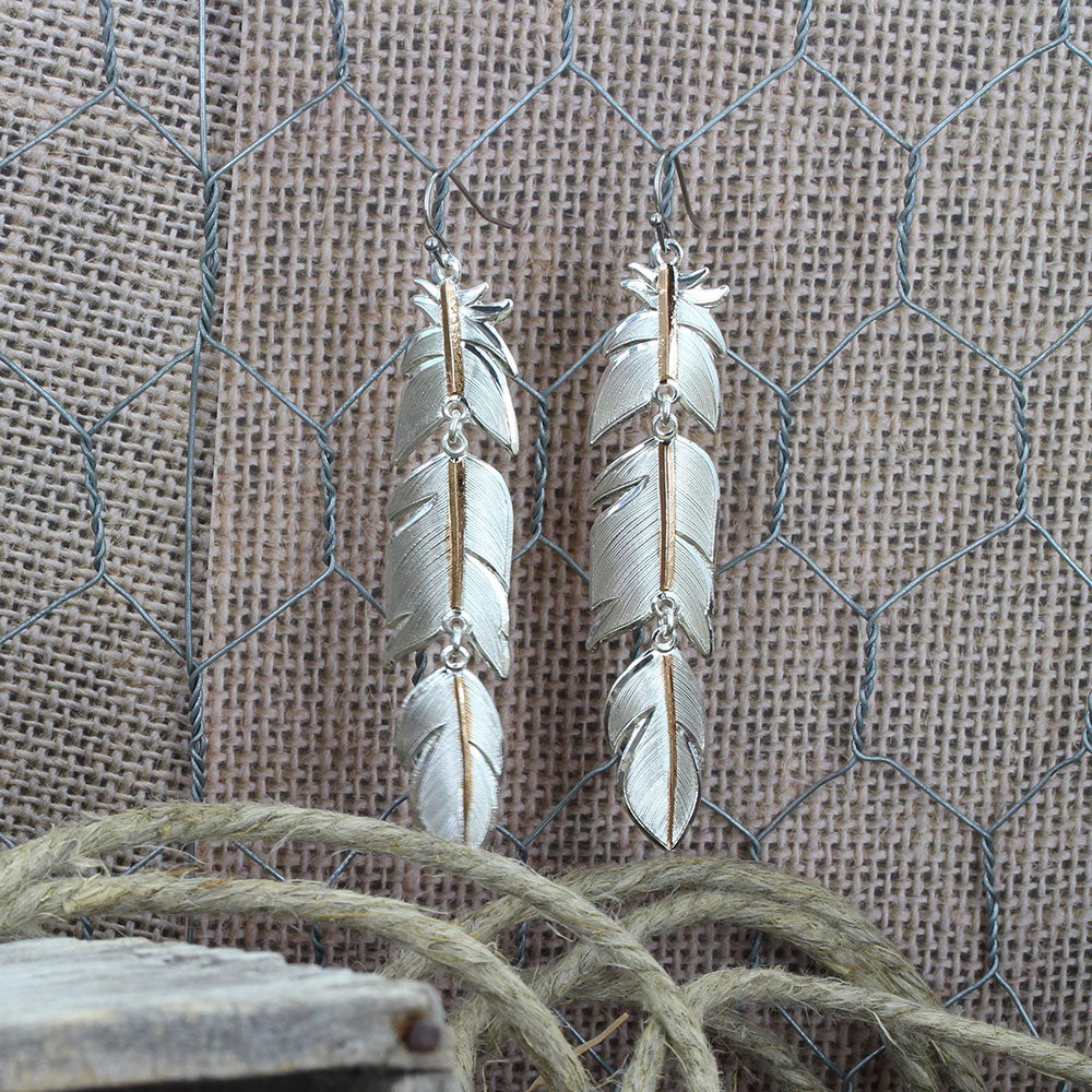 ER1618RG Feather Earrings