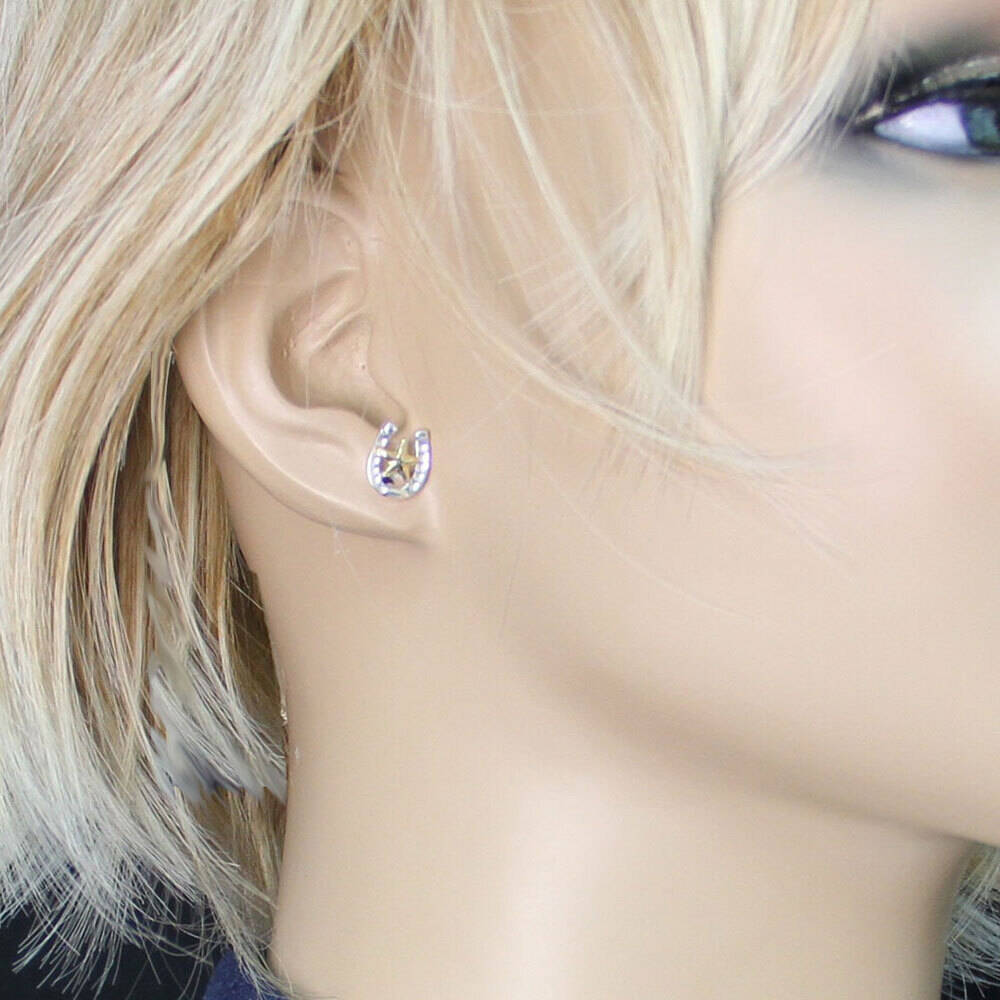 ER803_mod Horseshoe Stud Earring
