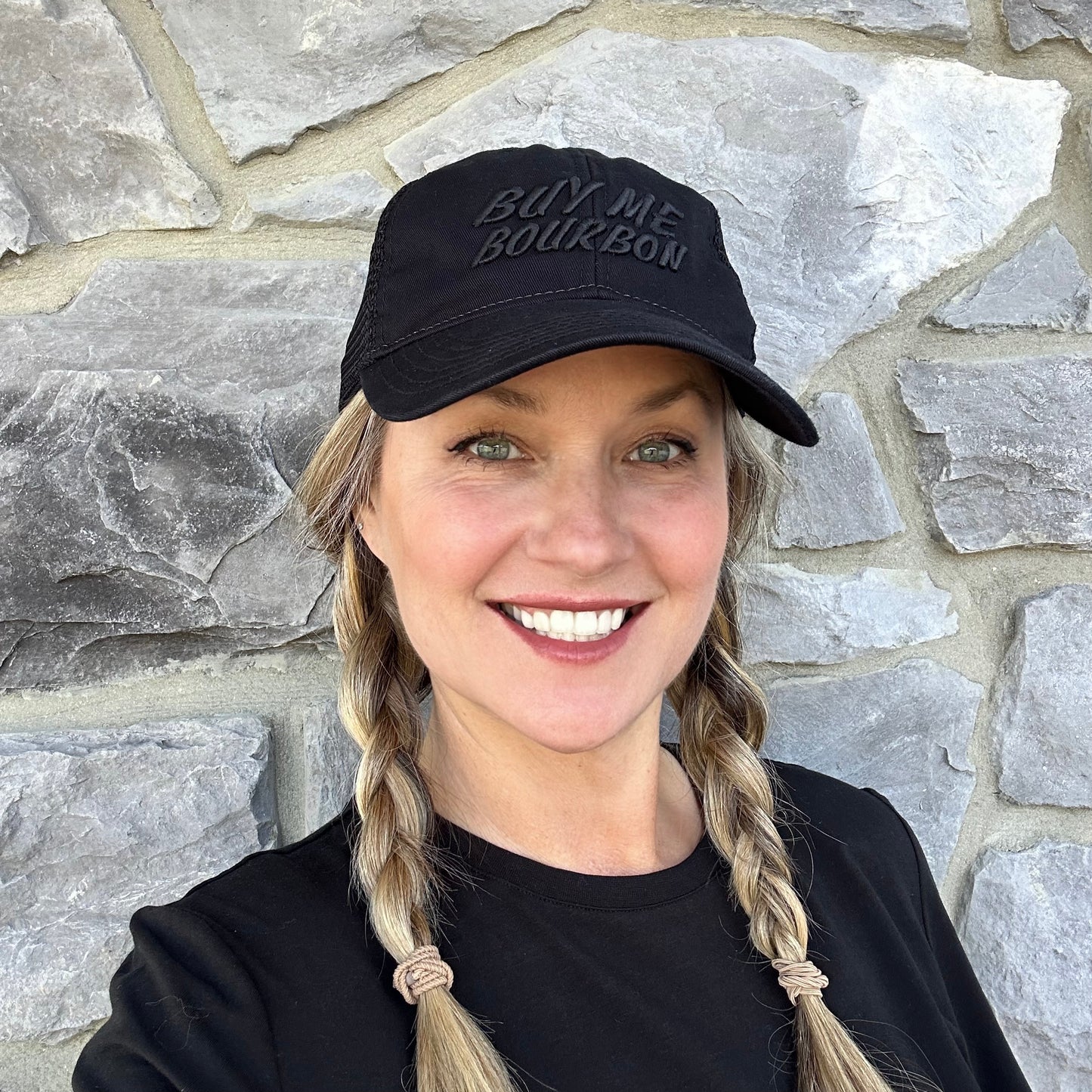 Buy Me Bourbon Embroidered Twill Trucker Hat