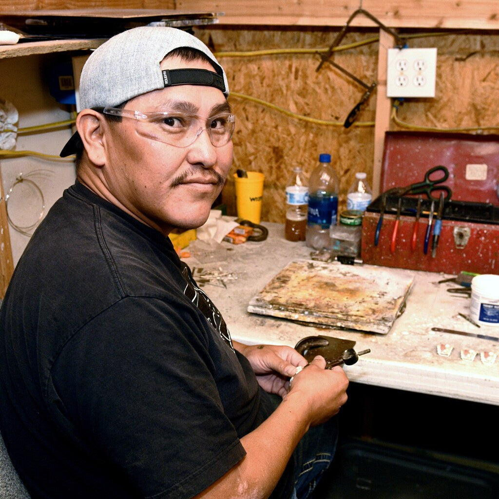 Garrison Boyd working in his workshop