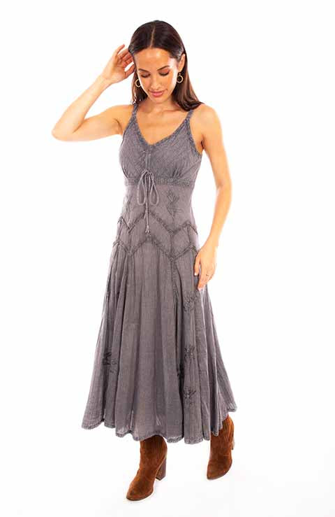 HC62-GRY Grey Midi Dress