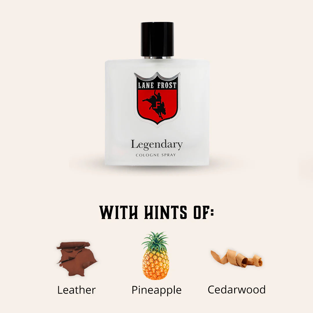Lane Frost Legendary Cologne with Leather, Pineapple, & Cedarwood