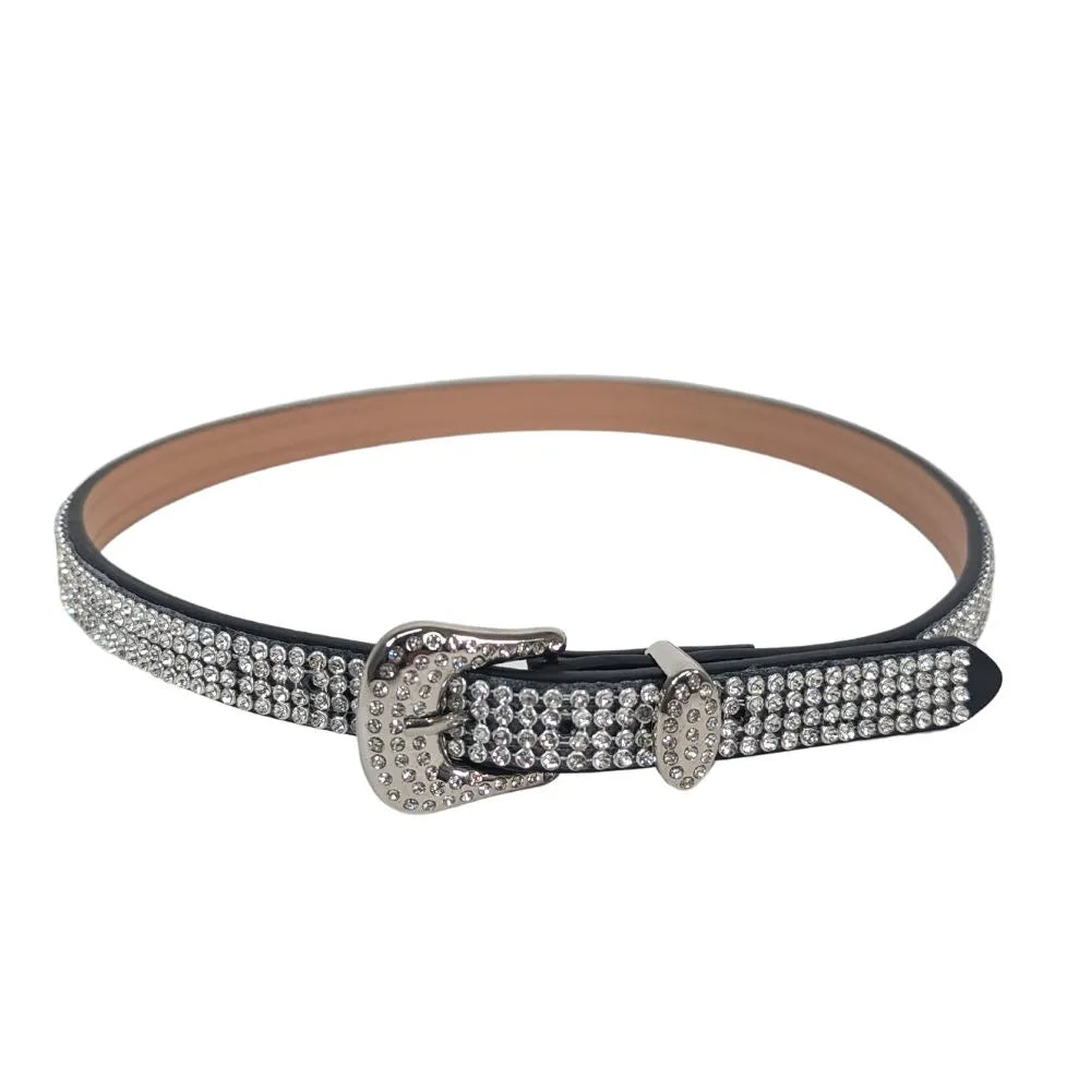 Luna Hatband Clear belt with rhinestones