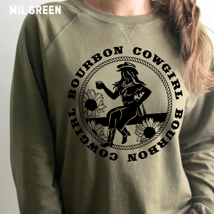 Mil Green Bourbon Cowgirl Sweatshirt