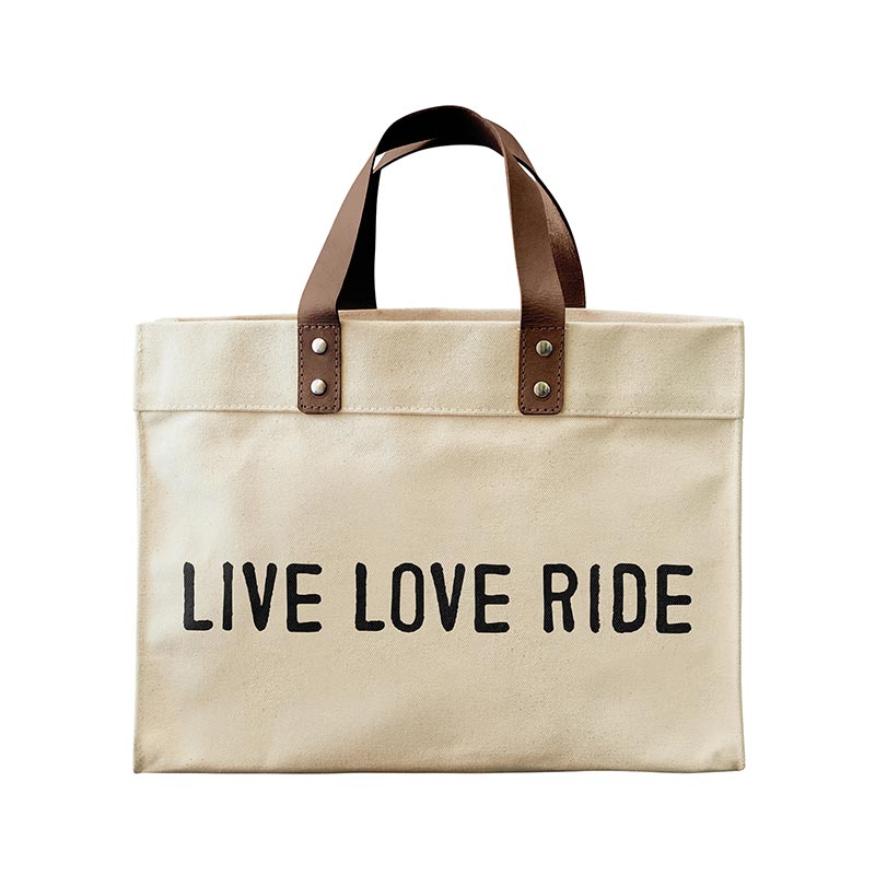 N6333 canvas tote bag Live Love Ride