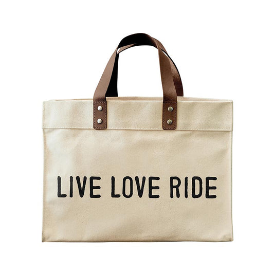 N6333 canvas tote bag Live Love Ride