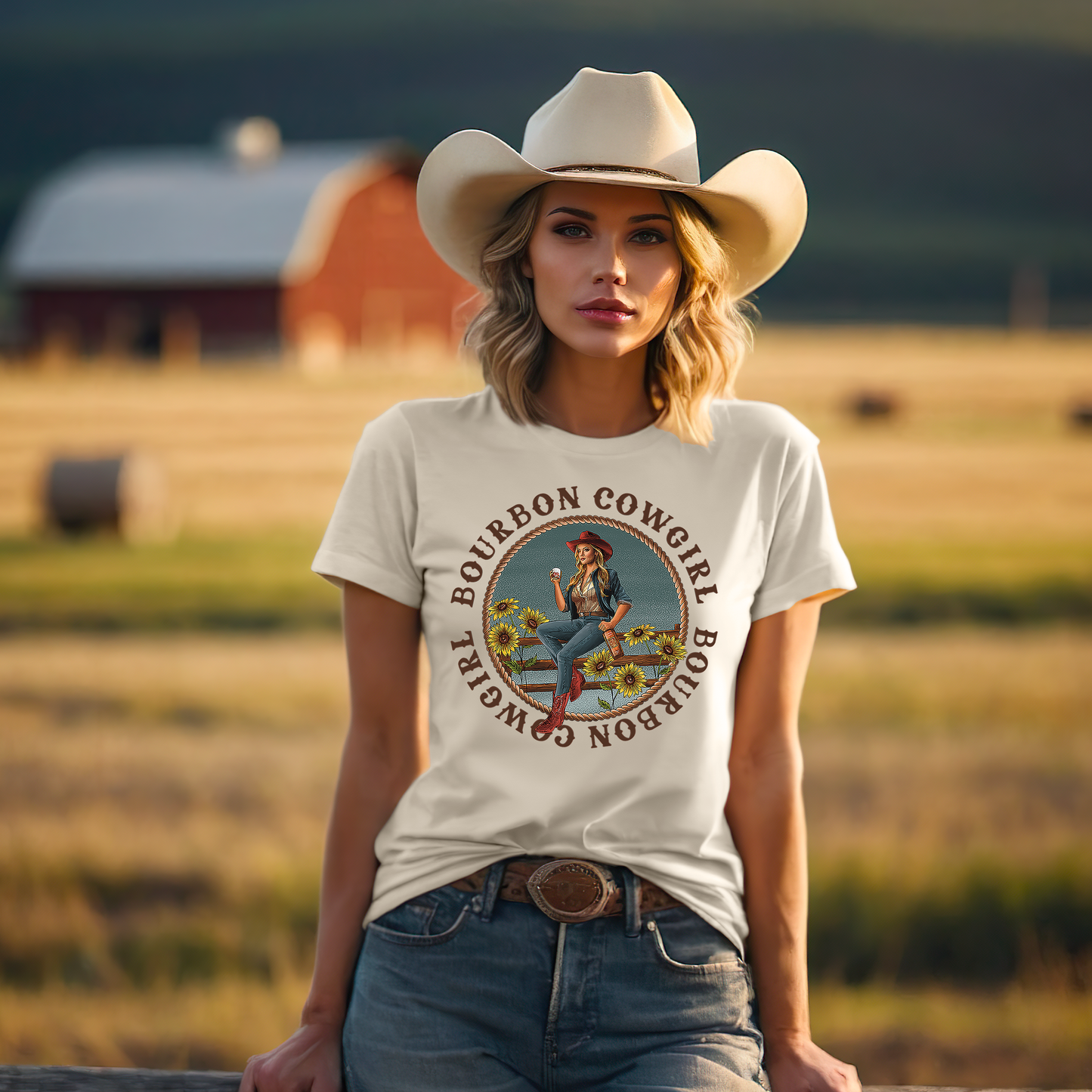 Bourbon Cowgirl Logo Tee